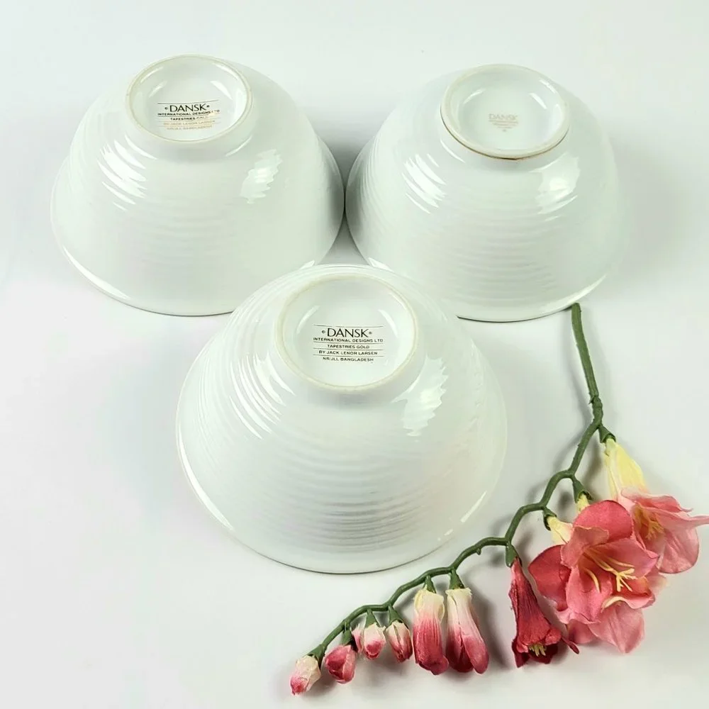 Vintage - Beautiful Dansk Bowls - White/Ivory Color- Set of 3